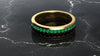 1.3 Carat Emeralds Black diamonds Pavé Eternity Ring in 18 Karat Yellow Gold