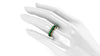 1.3 Carat Emeralds Black diamonds Pavé Eternity Ring in 18 Karat Yellow Gold