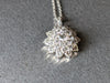 Diamond Flower cluster necklace in 18k white gold