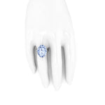 13.05 Carat Oval Aquamarine in 18 Karat White Gold - FERRUCCI & CO. Jewelry