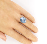 13.05 Carat Oval Aquamarine in 18 Karat White Gold - FERRUCCI & CO. Jewelry