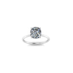 GIA Certified 2.01 Carat Cushion Diamond H color Platinum Solitaire - FERRUCCI & CO. Jewelry