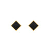 Ferrucci Black Onyx Pyramids 18 Karat Yellow Gold Stud Earrings - FERRUCCI & CO. Jewelry