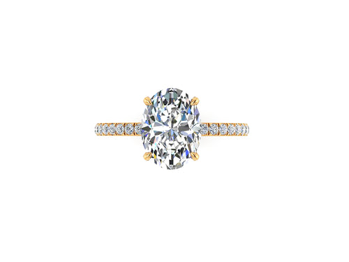 GIA Certified 2.00 Carat Oval Diamond in 18 Karat Yellow Gold - FERRUCCI & CO. Jewelry