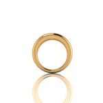 18 Karat Solid Yellow Gold Rounded Band - FERRUCCI & CO. Jewelry
