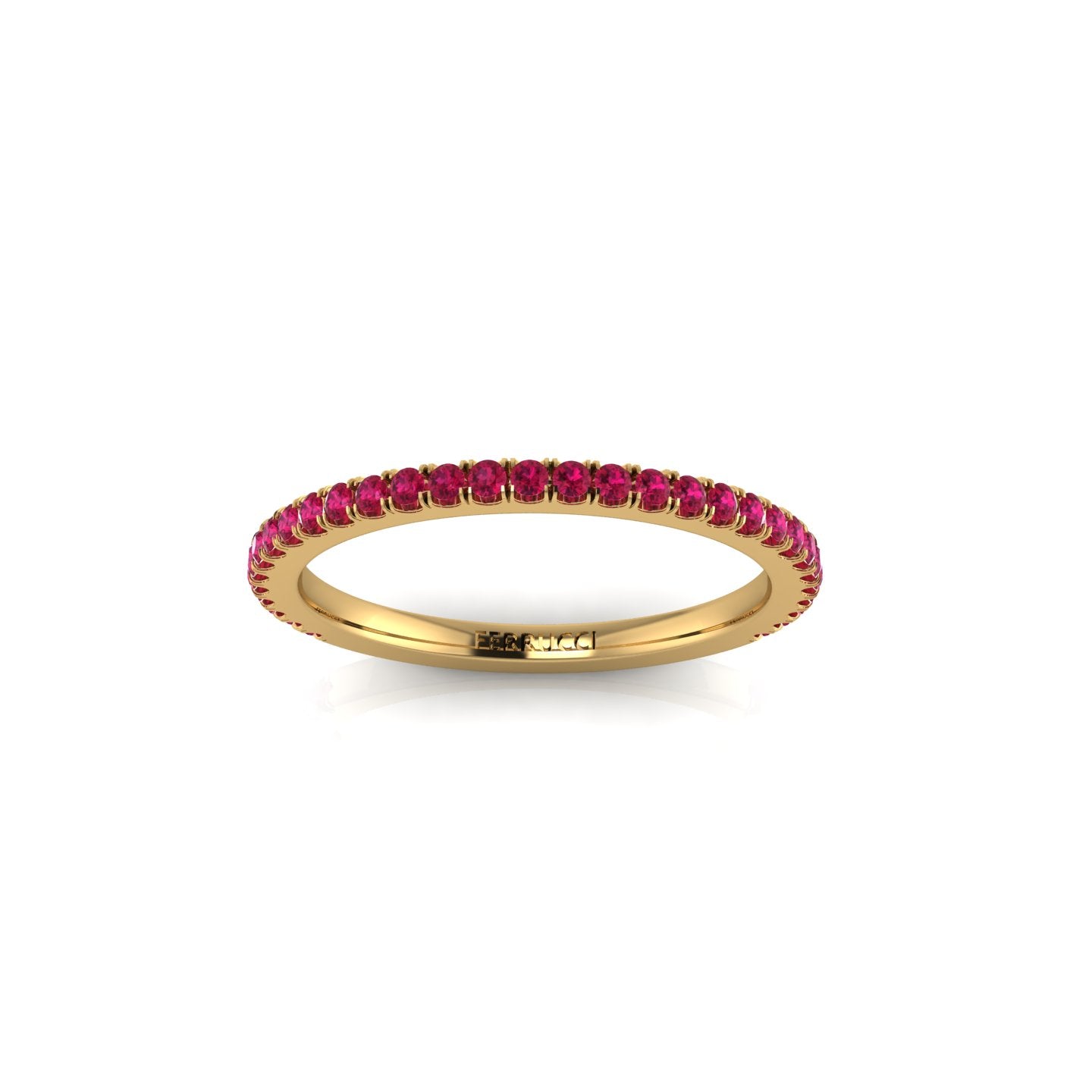 Gabriel & Co 14K White Gold Ruby & Diamond Stack Ring