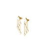 Ferrucci White Agate Pyramids Dangling 18 Karat Yellow Gold Chandelier Earrings - FERRUCCI & CO. Jewelry