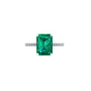 GIA Certified 4.14 Carat Emerald Cut Colombian Emerald Diamond Platinum Ring - FERRUCCI & CO. Jewelry