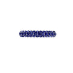 2.60 Carat Blue Sapphire Eternity Ring in 18 Karat White Gold