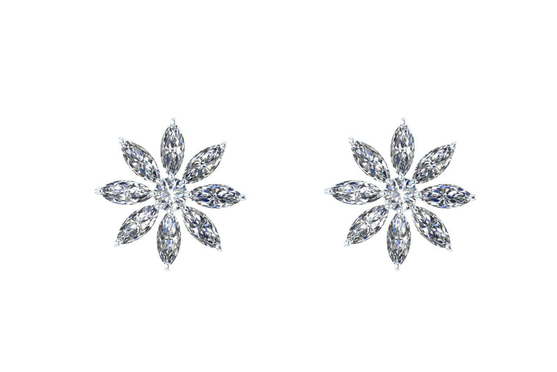 Diamond Marquise earrings in Platinum for Rahul
