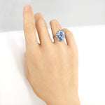 13.05 Carat Oval Aquamarine in 18 Karat White Gold - FERRUCCI & CO. Jewelry