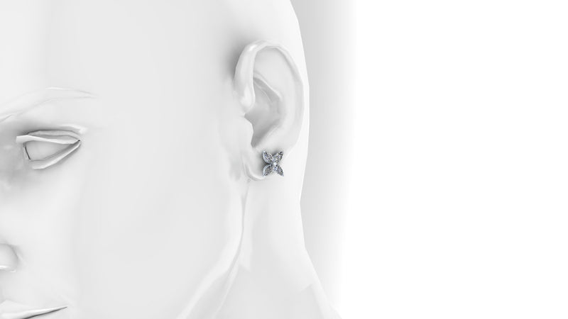 Catherine Taylor Custom 2+ carat Diamond Earrings in Platinum