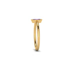 Ferrucci Purple Ametyst Marquise 18 Karat Yellow Gold Low Setting Style Ring - FERRUCCI & CO. Jewelry