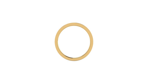 18 Karat Yellow Gold 2mm Square Band