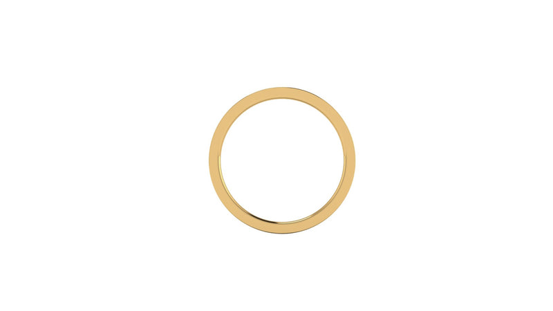 18 Karat Yellow Gold 2mm Square Band