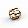 18 Karat Yellow Gold Wide Industrial Band Ring - FERRUCCI & CO. Jewelry