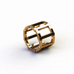 18 Karat Yellow Gold Wide Industrial Band Ring - FERRUCCI & CO. Jewelry
