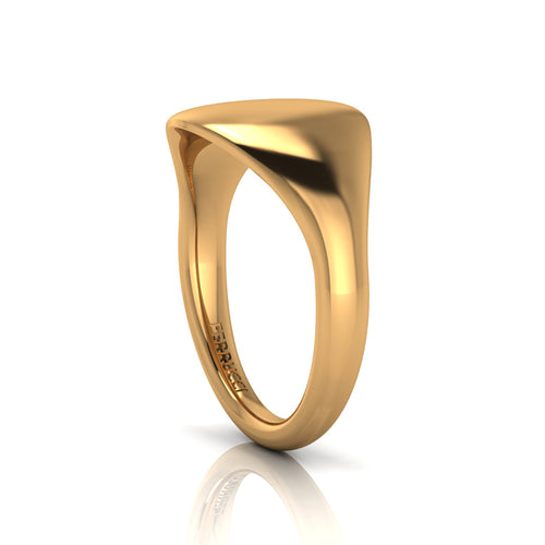 18 Karat Solid Yellow Gold Organic Ring - FERRUCCI & CO. Jewelry