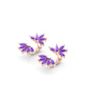 Ferrucci Marquise Amethyst Dangling Earrings Handmade in 18 Karat Rose Gold - FERRUCCI & CO. Jewelry