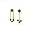 Ferrucci Black Onyx Pyramid Dangling 18 Karat Yellow Gold Earrings - FERRUCCI & CO. Jewelry