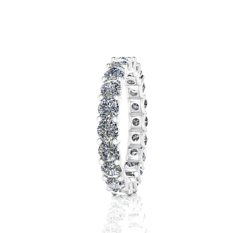 2.40 Carat White Diamond Eternity Band in Platinum 950 - FERRUCCI & CO. Jewelry
