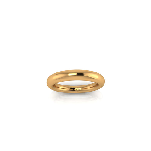 18 Karat Solid Yellow Gold Rounded Band - FERRUCCI & CO. Jewelry