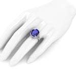 GIA Certified 9.62 Carat Cushion Tanzanite Diamonds Platinum 950 Cocktail Ring - FERRUCCI & CO. Jewelry
