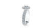 3.49 Ct GIA Certified Round Diamond Round Halo Triple Pave Shank Platinum Ring
