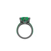 GIA Certified 4.53 Carat Colombian Emerald Black 18K black Gold Maleficent Ring - FERRUCCI & CO. Jewelry