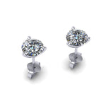 GIA Certified 2.00 Carat H Color VS2 Clarity Platinum Martini Studs