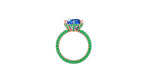 Custom 18k Rose gold Setting 2.10 carat Emeralds