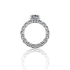 2.5 carat Oval Diamond with 5+ Carat Oval Eternity White Diamonds Platinum 950