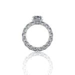 2.5 carat Oval Diamond with 5+ Carat Oval Eternity White Diamonds Platinum 950
