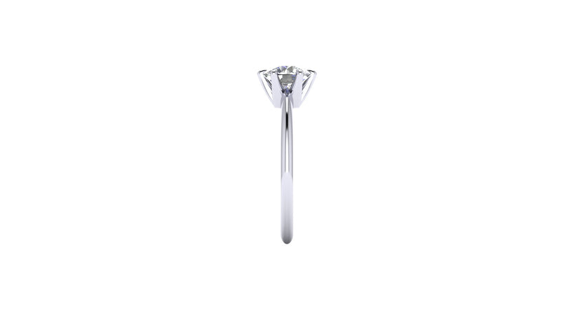 GIA Certified 1.06 Carat Round Diamond in Thin, Minimal Low Setting Platinum