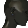 1.80 Carat Blue Sapphires Martini Ear Studs 18K Rose Gold