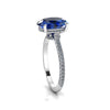 GIA Certified 3.55 Carat Madagascar Blue Sapphire Diamonds Platinum Ring - FERRUCCI & CO. Jewelry