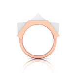 White Agate Pyramids 18 Karat Rose Gold Ring - FERRUCCI & CO. Jewelry