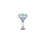 22.10 Carat Natural Aquamarine and Diamonds in 18 Karat white gold Ring - FERRUCCI & CO. Jewelry
