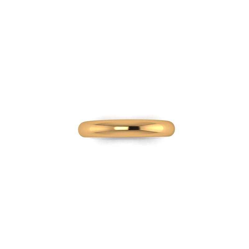 18 Karat Solid Yellow Gold Rounded Band - FERRUCCI & CO. Jewelry