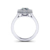 GIA Certified 1.75 Carat Oval Diamond Halo Engagement Ring in Platinum 950 - FERRUCCI & CO. Jewelry