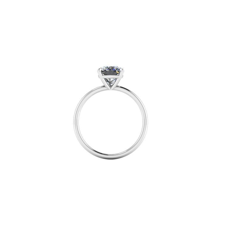 GIA Certified 2.01 Carat Cushion Diamond H color Platinum Solitaire - FERRUCCI & CO. Jewelry