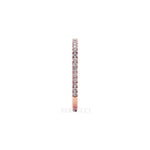 18 Karat Thin Rose Gold Diamonds Pavé Stackable Band Ring