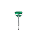 GIA Certified 4.53 Carat Emerald Cut Emerald Diamond Platinum Ring - FERRUCCI & CO. Jewelry