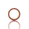 4.60 Carat Red Ruby wide band 18 Karat Yellow Gold
