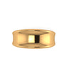 18 Karat Solid Yellow Gold Curved Organic Band