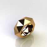 18 Karat Yellow Gold Eternity Pyramid Ring - FERRUCCI & CO. Jewelry