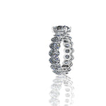 2.5 carat Oval Diamond with 5+ Carat Oval Eternity White Diamonds Platinum 950
