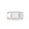 White Agate Pyramids 18 Karat Rose Gold Ring - FERRUCCI & CO. Jewelry