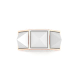 White Agate Pyramids 18 Karat Rose Gold Ring - FERRUCCI & CO. Jewelry