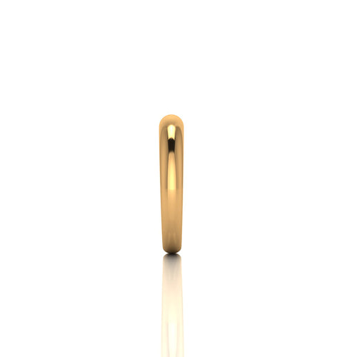 18 Karat Solid Yellow Gold Rounded Band - FERRUCCI & CO. Jewelry